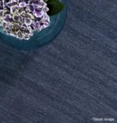 1 x ESPRIT 'Rainbow Kilim' 100% Cotton Hand-Woven Carpet Rug in Dark Blue - Made in India -