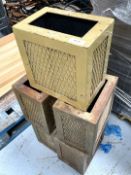 5 x Diamond Cube Metal Planters - Dimensions: H30 x W30 x D20 cms