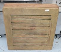 4 x Square Outdoor Restaurant Slatted Table Tops - Dimensions: L70 x W70 x D4 cms