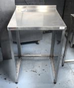 1 x GastroTeknik Stainless Steel Prep Table Features Closed Side Panels and Cable Gromit