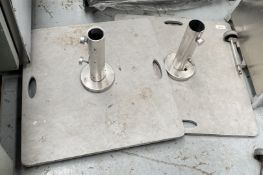 2 x Heavy Duty Parasol Bases - Removed from a Restaurant Environment