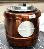 1 x Buffalo 10 Ltr Electric Soup Kettle - Copper Finish - Model CP851 - 240v - Ref: PL301 - Recently