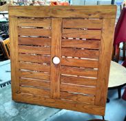 1 x Gloster Teak Outdoor Slatted Garden Patio Table Featuring a Substantial Double H Stretcher