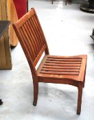 4 x Gloster Outdoor Teak Garden Patio Chairs - Dimensions: H43/87 x W43 x D48 cms