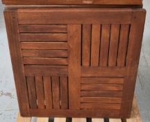 6 x Square Restaurant Slatted Table Tops - Suitable for Indoor or Outdoor Use