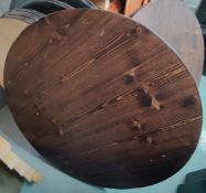 3 x Round 100cm Wooden Restaurant Table Tops - Removed from a Restaurant Environment