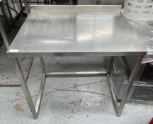 1 x Stainless Steel Prep Table with Upstand