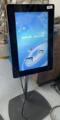 1 x Digital Advertisement Signage Screen with Audio and WiFi - Powered by Android - Floor Mounted