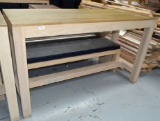 1 x Large 1.8m Restaurant Poseur Bar Dining Table with Stretcher / Footrest - Dimensions: H105