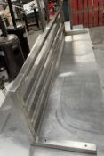 1 x Stainless Steel Utensil Shelf Rack - Dimensions: 145 x 35 cms