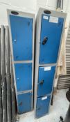 2 x Probe Upright Freestanding Staff Lockers - Suitable for Six Staff Members