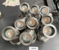 9 x Adjustable LED Spotlights with a Brushed Chrome Finish