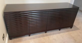 1 x BAKER Barbara Barry Modern Mahogany Fluted Java Sideboard Server Cabinet - Current Value: £2,000