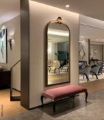 1 x CHRISTOPHER GUY 'Saffron' Hand-carved Oversized Arched Mirror Crowned with Coquillage Detailing