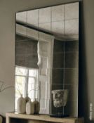 1 x OKA Sedgwick Luxury 1.6-Metre Tall Retangular Vintage-Style Foxed Decorative Mirrored Wall Art