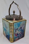 1 x Vintage Braithwaites Fairy Lustre Ware Biscuit Barrel With Metal Lid & Handle - NO VAT ON THE