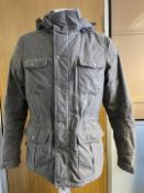 1 x TOG24 Men's Milatex Wolf Grey Parka Coat with Duck Down Filling - Size: UK Small - Original