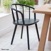 1 x Pair Of Uley Carver Dining Chairs In Carbon Black Ash - Cccn02 - RRP £400.00 - Ref: GTC179/