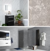 Huge Job Lot of 150 x PVC Waterproof Slim Bathroom Wall Panels & Trims in Assorted Finishes, 2700