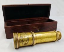 1 x Dolland London Antique 1920 Telescope In Wooden Case - NO VAT ON THE HAMMER - Ref: - CL444 -
