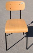 1 x Wooden Chair With Black Legs - Ref: GTC249/GTC2P9 - CL1017 - Location: Altrincham