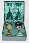2 x BALDI 'Home Jewels' Italian Hand-crafted Artisan Crystal FONTAINEBLEAU Water Goblets (1 x clear,