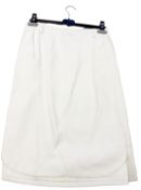 1 x AGNONA Ladies' Italian Luxury Cotton Skirt in White - Size: IT 52 / UK 20 - Original Price: €
