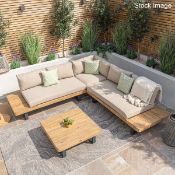 1 x MAZE Bali Rope Weave Platform Corner Sofa and Square Coffee Table Set - Original Price £2,099