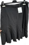 1 x ANNE BELIN Ladies' Designer Ribbed Midi Skirt In Charcoal - Size: EU46 - Original Price: €375.00