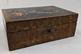 1 x Antique Trinket/Jewellery Box With Removable Insert Tray - NO VAT ON THE HAMMER - Ref: - CL444 -