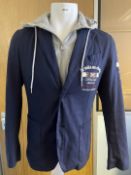 1 x DESIGUAL Navy Blazer with Grey Hoodie Insert – Size M - Original Value £300.00 - Ref: LB504 -