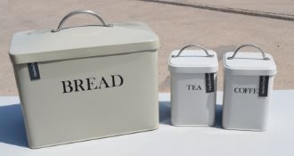 1 x Bread Bin, Tea Canister And Coffee Canister - Ref: GTC723/GTCC18 - CL1017 - Location: Altrincham