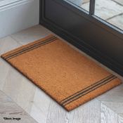 1 x Triple Stripe Doormat - Small - Natural - Ref: GTC575/RC - CL1017 - Location: Altrincham