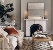 1 x OKA Sedgwick Luxury Vintage-Style Square Decorative Mirrored Wall Art with a Foxed Aesthetic