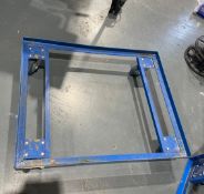 1 x Blue Dolly Transporter - Heavy-Duty Frame, Metal, 4 Swivel Castor Wheels