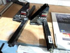 1 x Set of Trend Door Stands - Metal Construction, Holds Door While Hinge Recessing or Mortising