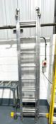 1 x Werner Aluminum Extension Ladder with Stabilizer Bar - 330 lbs capacity, 25 ft length