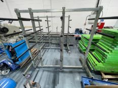 1 x Glass Transport Rack on Heavy Duty Castors - Metal Frame with Rubber Coated Arms
