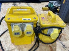 2 x Portable 110v Site Power Transformers