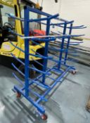 1 x Mobile Cantilever Storage Rack, featuring 12 arms and 4 levels,  - Approx Dimensions 5 ft x 2 ft