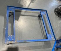 1 x Blue Dolly Transporter - Heavy-Duty Frame, Metal, 4 Swivel Castor Wheels