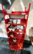 1 x Wurth Red Metal Storage Rack with Contents Includes Various Rolls of Tape
