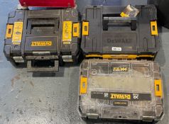 3 x DeWalt Heavy Duty Stacking Tool Storage Boxes