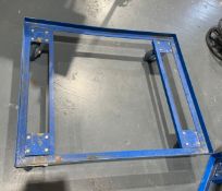 1 x Blue Dolly Transporter - Heavy-Duty Frame, Metal, 4 Swivel Castor Wheels