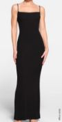 1 x SKIMS Soft Lounge Slip Dress in Onyx Black - Size: XS = UK 2-6 - Original Price £78.00 - Ref: HF