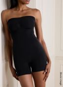 1 x SKIMS Seamless Sculpt Strapless Shortie Bodysuit in Onyx Black - M = UK 12-14 - Original