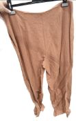 1 x Pair of EDOUARD VERMEULEN / NATAN Ladies' Designer Linen Trousers Pants in a Terracota Hue -