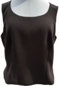 1 x ANNE BELIN Ladies' Designer Sleeveless Top in Brown - Size: EU44 - Original Price: €450.00 -