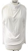 1 x ALPHA STUDIO Ladies' Designer Long Sleeve Top with Rolled Neck in White - Size: EU50 -