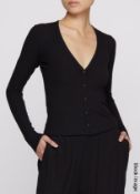 1 x SKIMS Soft Lounge Cardigan in Onyx Black - Size: S = UK 8-10 - Original Price £60.00 - Ref: